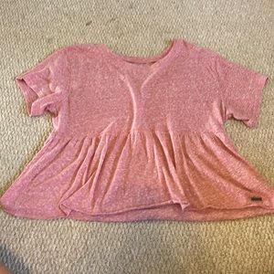 Hollister, extra small top, light pink, ruffle bottom